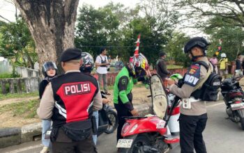 Edukasi dan Teguran Persuasif Warnai Operasi Patuh di Timur Bundaran GMS, Lombok Barat