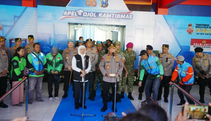Pimpin Apel Ojol di Jatim, Kapolri Pastikan Komitmen Bermitra Jaga Kamtibmas Kondusif